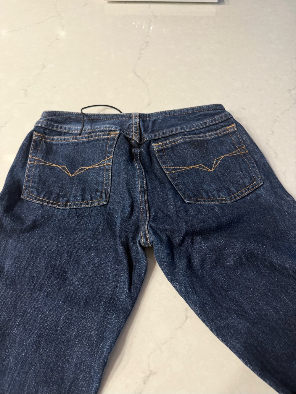Womens Guess Lace-Up Indigo Denim Low rise Jeans boot cut size 24 - Picture 3 of 4